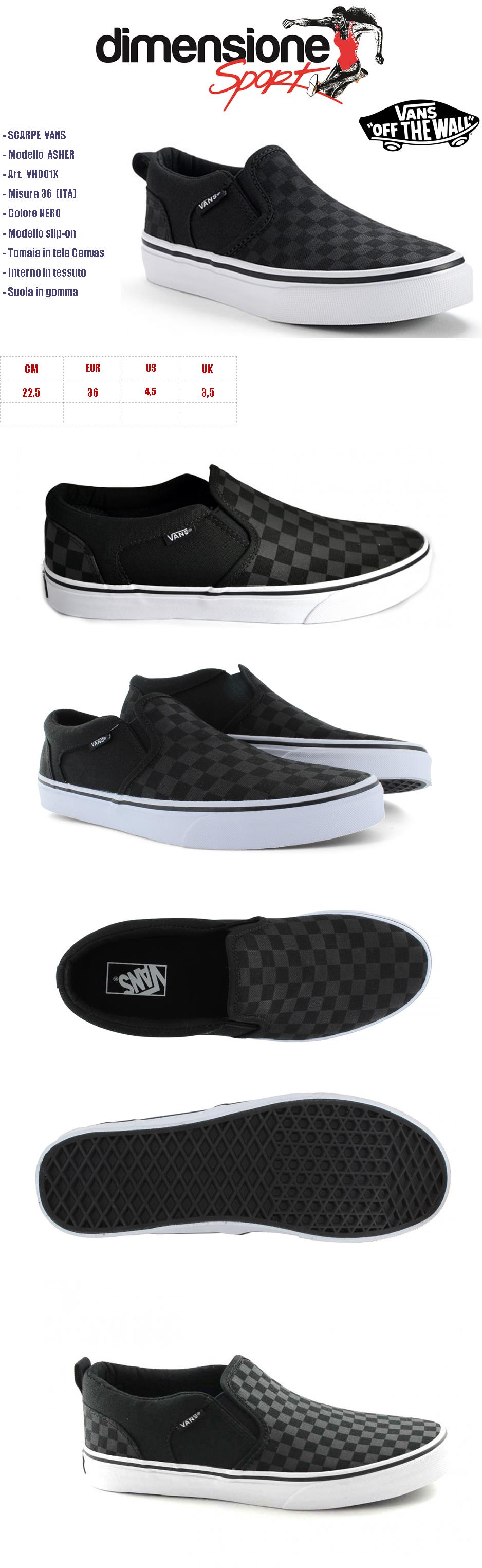 vans basse a scacchi